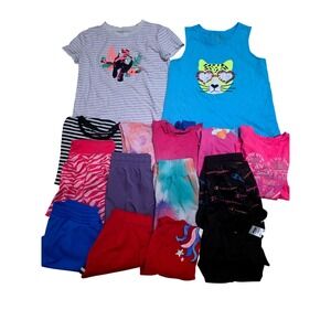 Lot Bundle of Girls Summer Casual Clothing 15pc Mix Brand Size L 10-12